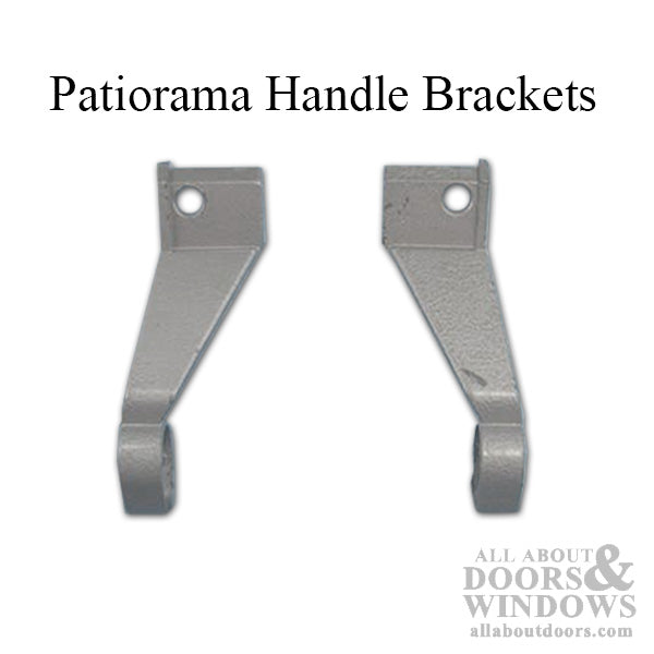 Daryl Patiorama Gold Handle Brackets, pairs- Silver Painted - Daryl Patiorama Gold Handle Brackets, pairs- Silver Painted