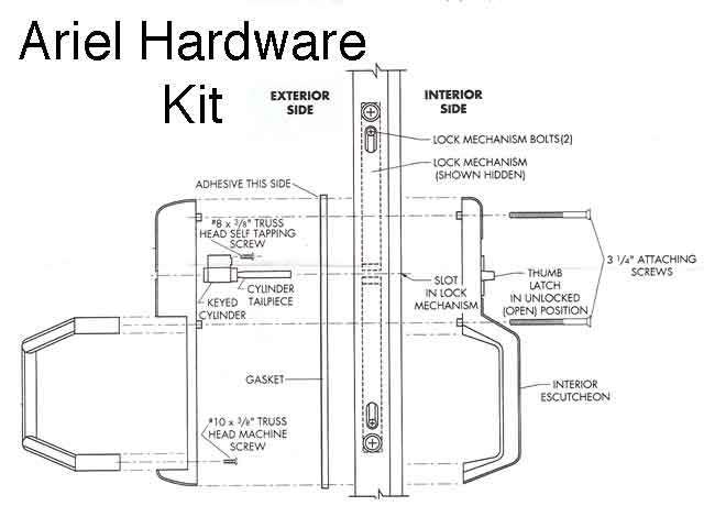 Peachtree Ariel Sliding Door Handle Set - Peachtree Ariel Sliding Door Handle Set