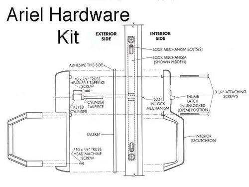 Peachtree Ariel Sliding Door Handle Set - Peachtree Ariel Sliding Door Handle Set