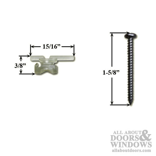 Pella Terminal Brake With Screws For Double Hung Windows - Pella Terminal Brake With Screws For Double Hung Windows