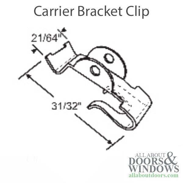 Metal Clip, Carrier Bracket for 75 series 3/8 Tube Spiral Balance - Metal Clip, Carrier Bracket for 75 series 3/8 Tube Spiral Balance