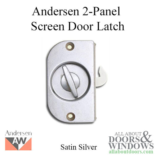 Blemished Andersen 2 Panel Patio Door Screen Latch / Lock - Satin Silver - Blemished Andersen 2 Panel Patio Door Screen Latch / Lock - Satin Silver