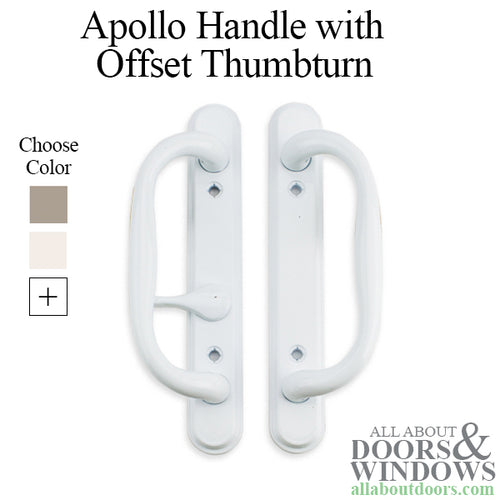 Apollo Handle Set for Sliding Patio Doors with Offset Thumbturn Non-Keyed - Apollo Handle Set for Sliding Patio Doors with Offset Thumbturn Non-Keyed