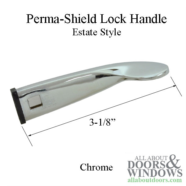 Andersen Perma-Shield Lock Handle, Estate Style - Chrome - Andersen Perma-Shield Lock Handle, Estate Style - Chrome