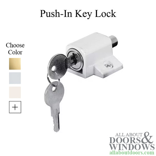 Sliding Patio Door Push-in Keyed Lock - Sliding Patio Door Push-in Keyed Lock