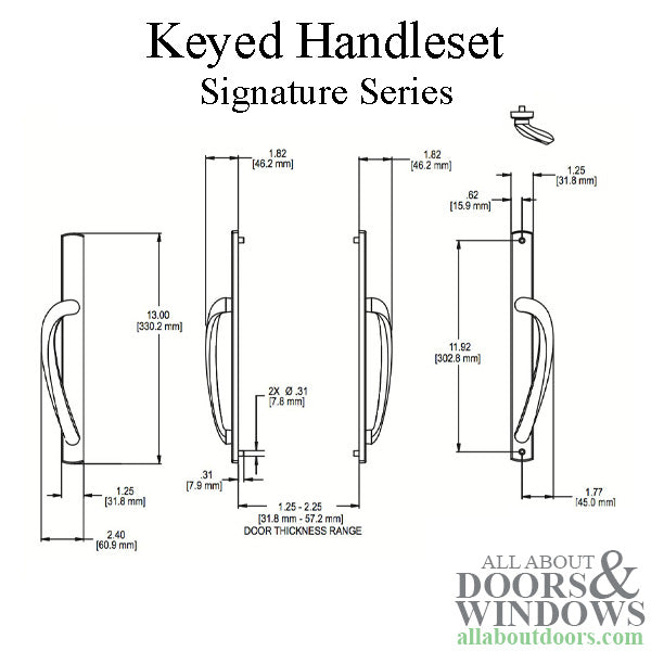 Truth Door Handle For Sliding Glass Doors Curved Top Keyed Handlset Choose Color - Truth Door Handle For Sliding Glass Doors Curved Top Keyed Handlset Choose Color
