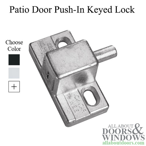 Sliding Patio Door Push-In Keyed Lock 1 Inch - Sliding Patio Door Push-In Keyed Lock 1 Inch