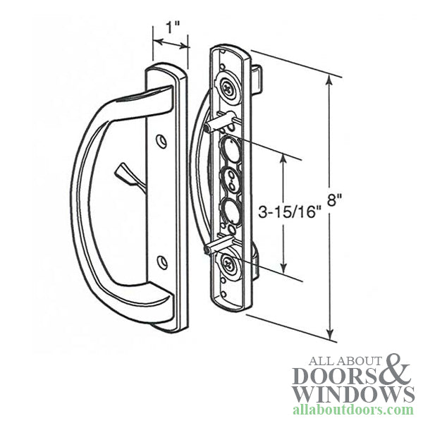 Door Handle For Sliding Glass Patio Doors Non Keyed Hook Style Latching Door Handle - Door Handle For Sliding Glass Patio Doors Non Keyed Hook Style Latching Door Handle