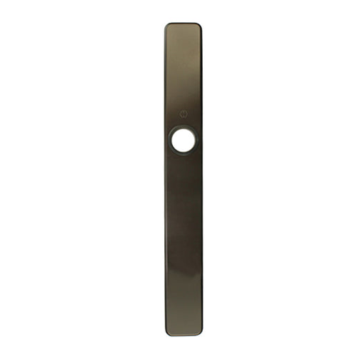 HOPPE Aluminum Exterior Backplate 2246 for Inactive Handlesets - Chestnut - HOPPE Aluminum Exterior Backplate 2246 for Inactive Handlesets - Chestnut