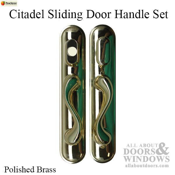 Peachtree Citadel IPD Slider Standard Handleset used with 2 Point Multi-Point Lock Polished Brass - Peachtree Citadel IPD Slider Standard Handleset used with 2 Point Multi-Point Lock Polished Brass