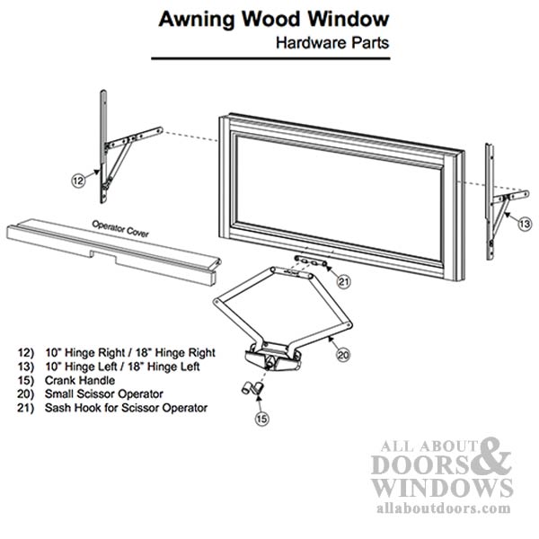 Awning Hinge  Large 18 inch Truth 13 Series - Awning Hinge  Large 18 inch Truth 13 Series