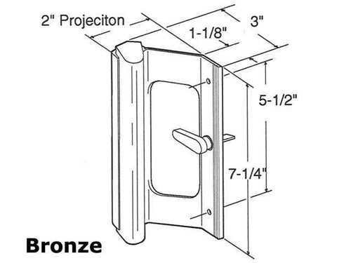 Handle set  5-1/2 - Bronze - Handle set  5-1/2 - Bronze