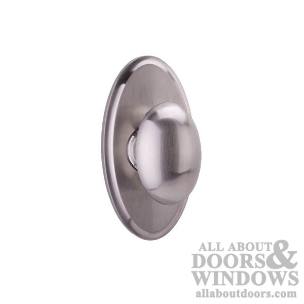 Weslock Dummy Door Knob Julienne Oval Half Dummy Door Knob Satin Nickel Finish - Weslock Dummy Door Knob Julienne Oval Half Dummy Door Knob Satin Nickel Finish