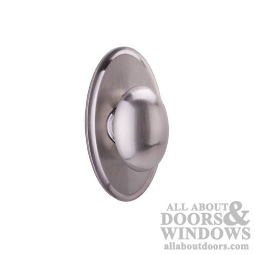 Weslock Dummy Door Knob Julienne Oval Half Dummy Door Knob Satin Nickel Finish - Weslock Dummy Door Knob Julienne Oval Half Dummy Door Knob Satin Nickel Finish
