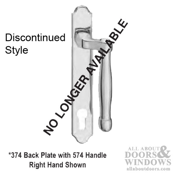 Fuhr 574 / 374 Active Sliding Patio Door L-Handle  - Antique  Brass - Fuhr 574 / 374 Active Sliding Patio Door L-Handle  - Antique  Brass