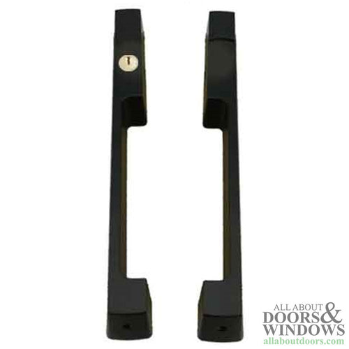 Dallas Keyed Sliding Door Handle Set Right Hand 1-3/4