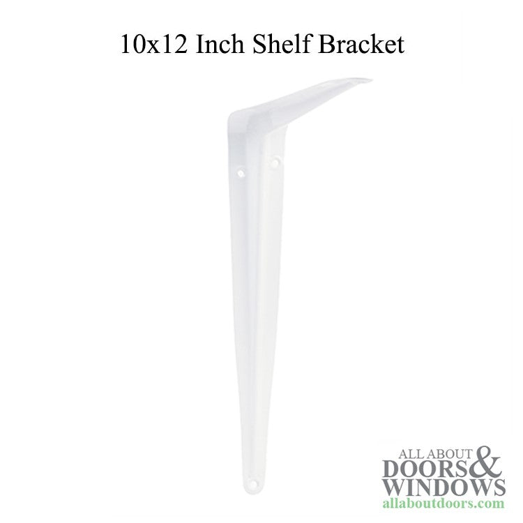 10 x 12 Inch Shelf Bracket - White - 10 x 12 Inch Shelf Bracket - White