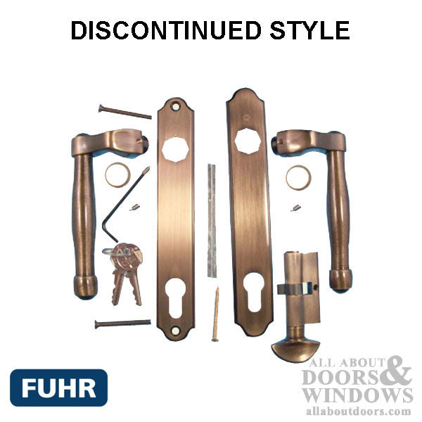 Fuhr 574 / 374 Active Sliding Patio Door L-Handle  - Antique  Brass - Fuhr 574 / 374 Active Sliding Patio Door L-Handle  - Antique  Brass