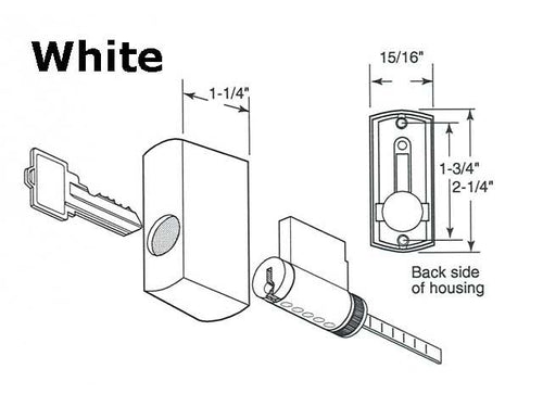Keyed Locking Unit for Sliding Patio Door Diecast Material 1-3/4