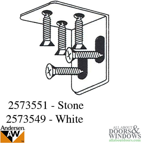 3 Hole Stationary Top Panel Top Bracket - Stone - 3 Hole Stationary Top Panel Top Bracket - Stone