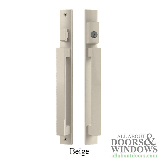 Modern Contemporary Inline Sliding Patio Door Handle Set Active Keyed Exterior with Interior Thumbturn - Modern Contemporary Inline Sliding Patio Door Handle Set Active Keyed Exterior with Interior Thumbturn