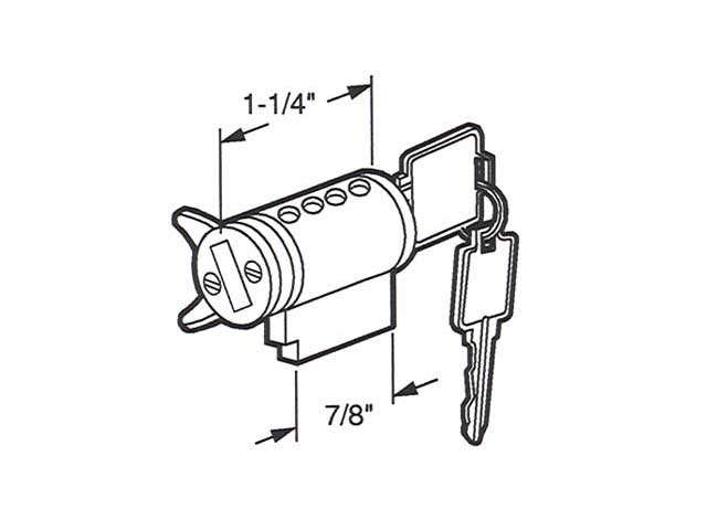 5 Pin Key Cylinder Lock for Sliding Patio Doors - 5 Pin Key Cylinder Lock for Sliding Patio Doors