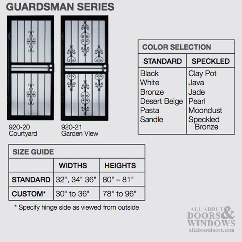 Larson Garden View Security Door with Steel Frame - Larson Garden View Security Door with Steel Frame