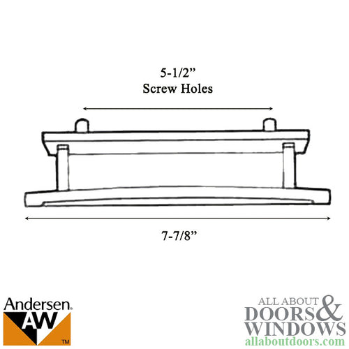 Andersen Frenchwood Gliding Door Exterior Dished Handle - Andersen Frenchwood Gliding Door Exterior Dished Handle