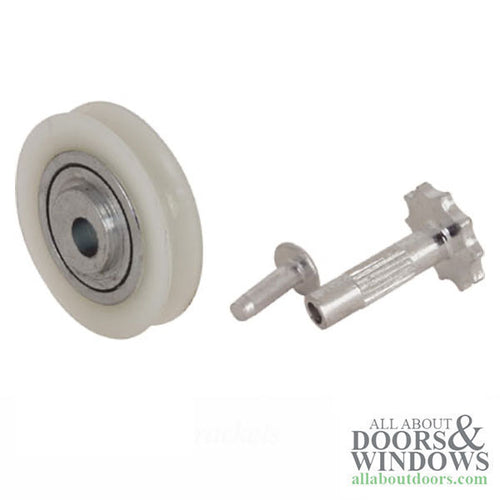 Door Roller for Sliding Patio Door 1-7/16 Inch Nylon Wheel Diameter with 1/4 Inch Off Center Hole - Door Roller for Sliding Patio Door 1-7/16 Inch Nylon Wheel Diameter with 1/4 Inch Off Center Hole