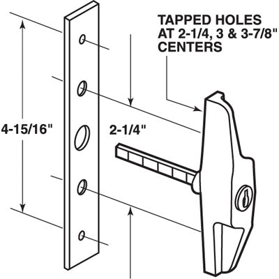 External Pull and Key Lock - Sliding Patio Door, Diecast - Choose Color - External Pull and Key Lock - Sliding Patio Door, Diecast - Choose Color