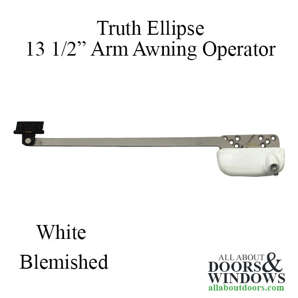 Blemished - Truth Ellipse 15.71 Single 13-1/2 Arm Awning Window Operator - White - Blemished - Truth Ellipse 15.71 Single 13-1/2 Arm Awning Window Operator - White