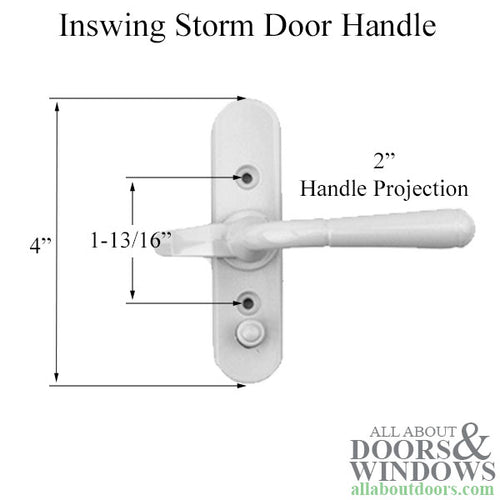 Inswing Storm Door Lever Handle Non-Keyed - Inswing Storm Door Lever Handle Non-Keyed