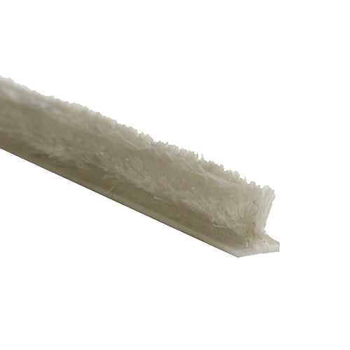 Weatherstrip - .187 T-Backing x .320 Fuzzy Pile, with Fin Seal - Choose Color - Weatherstrip - .187 T-Backing x .320 Fuzzy Pile, with Fin Seal - Choose Color