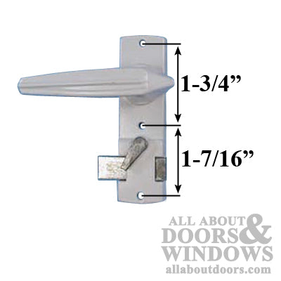 Pella Storm Door Lever Handle Set with Curved Lever - Pella Storm Door Lever Handle Set with Curved Lever