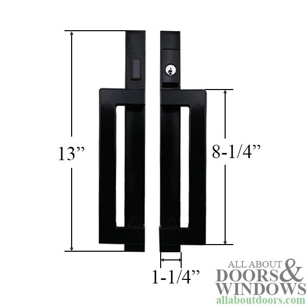 Truth Modern Door Handle For Sliding Patio Door Handle Active Keyed 11 15/16 Inch Screw Hole Spacing - Truth Modern Door Handle For Sliding Patio Door Handle Active Keyed 11 15/16 Inch Screw Hole Spacing