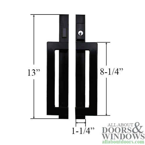 Truth Modern Door Handle For Sliding Patio Door Handle Active Keyed 11 15/16 Inch Screw Hole Spacing - Truth Modern Door Handle For Sliding Patio Door Handle Active Keyed 11 15/16 Inch Screw Hole Spacing