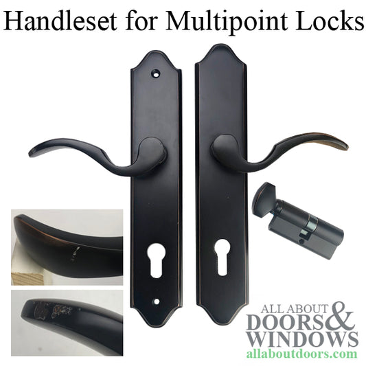 Multipoint Lock Trim, 2 x 10 inch Plate, Active, Oil-Rubbed Bronze, Blemished