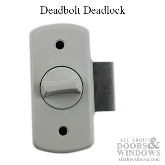 #119 (high Profile) Deadbolt Deadlock w/screws, Inside Storm Door - White