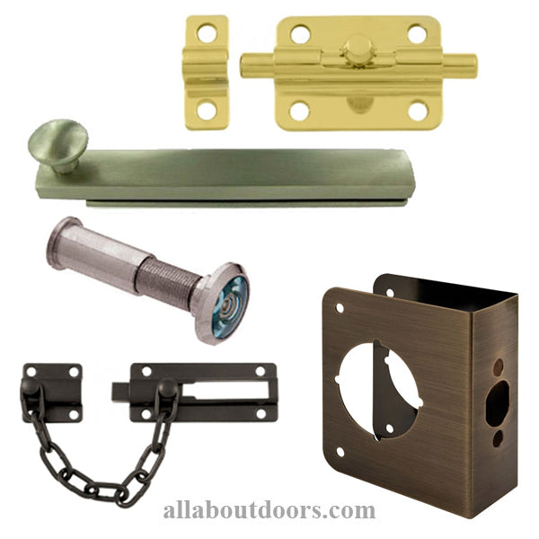 Security Plates, Surface Bolts, Peepholes