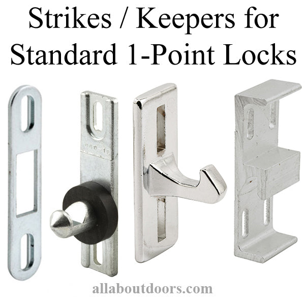 Strikes for 1-Point Sliding Door Locks