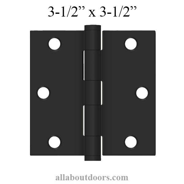 3-1/2" x 3-1/2" Steel & Brass Hinges