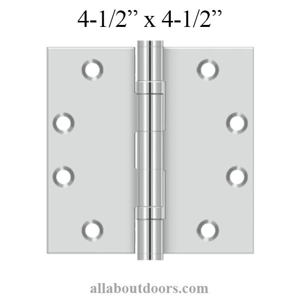 4-1/2" x 4-1/2" Steel & Brass Hinges