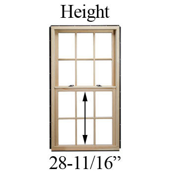 28-11/16" Unobstructed Glass Height