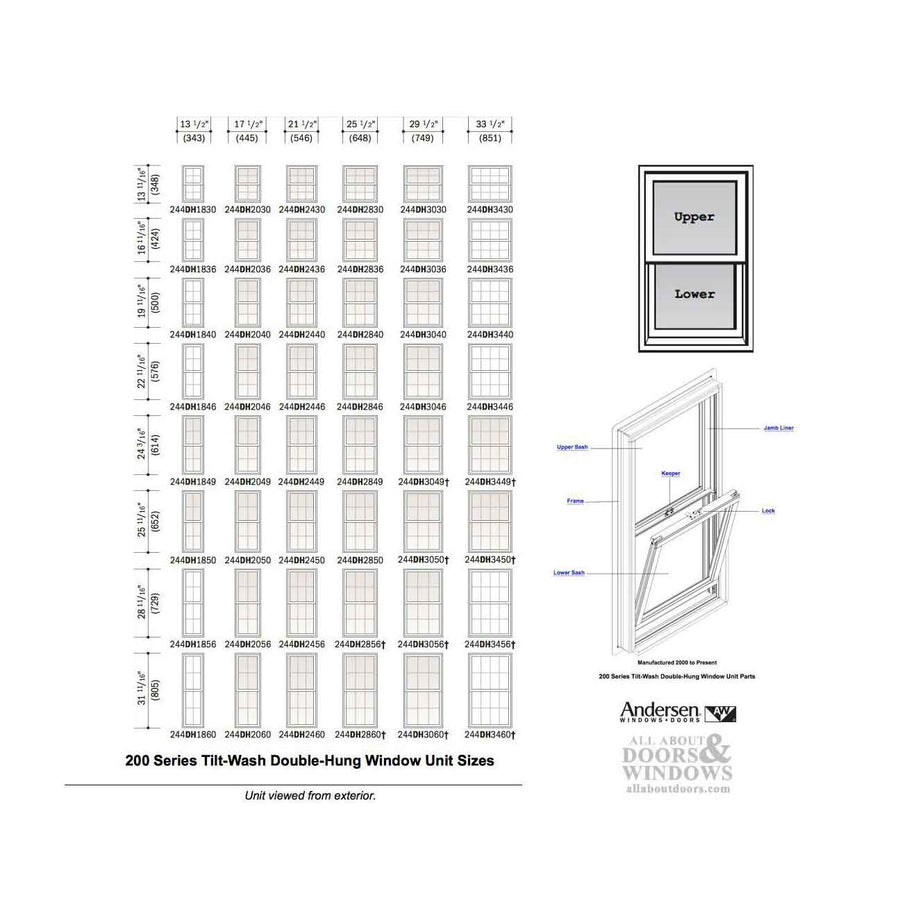 Andersen 200 Series Tilt-Wash Double Hung Sash Balancer - M746 - Andersen 200 Series Tilt-Wash Double Hung Sash Balancer - M746