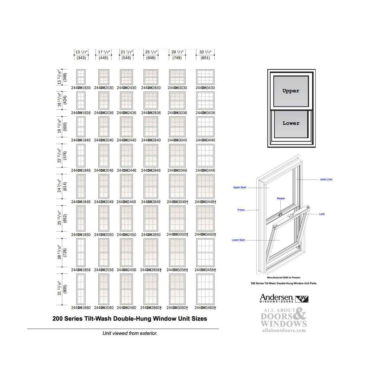 Andersen 200 Series Tilt-Wash Double Hung Sash Balancer - M1056 - Andersen 200 Series Tilt-Wash Double Hung Sash Balancer - M1056