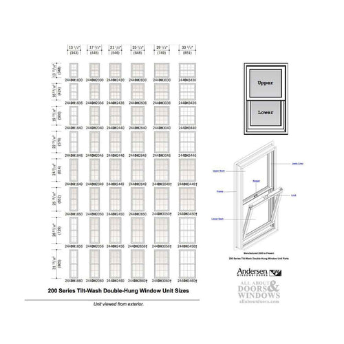 Andersen 200 Series Tilt-Wash Double Hung Sash Balancer - M1056 - Andersen 200 Series Tilt-Wash Double Hung Sash Balancer - M1056