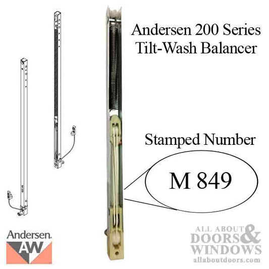 Andersen 200 Series Tilt-Wash Double Hung Sash Balancer - M849