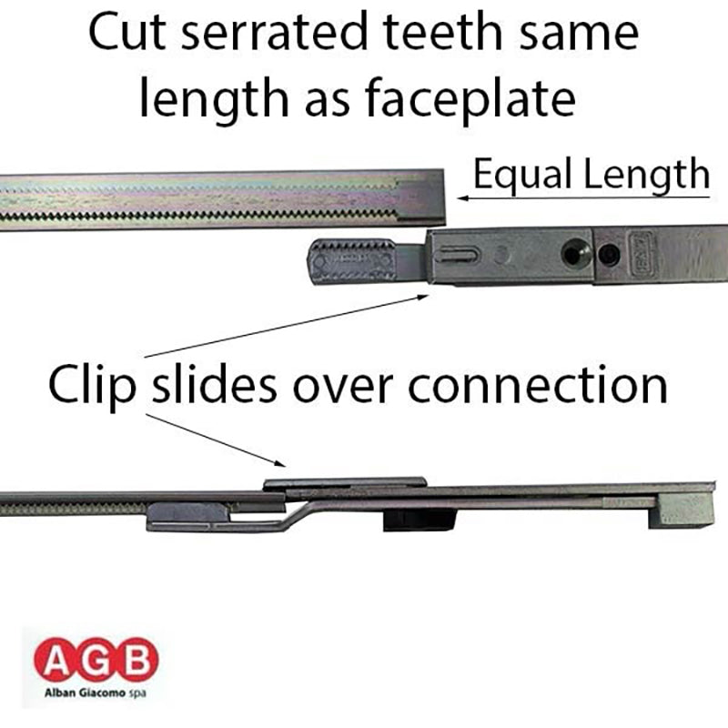 AGB Unitop Terminal Shootbolt, 180mm no cam - Silver - AGB Unitop Terminal Shootbolt, 180mm no cam - Silver
