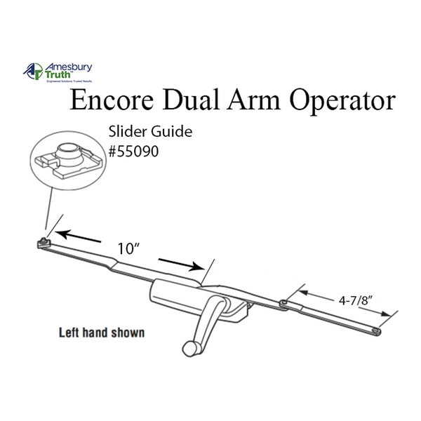 Truth 50.10 Encore Dual Arm Casement Operator with Stud, Left Hand - Truth 50.10 Encore Dual Arm Casement Operator with Stud, Left Hand