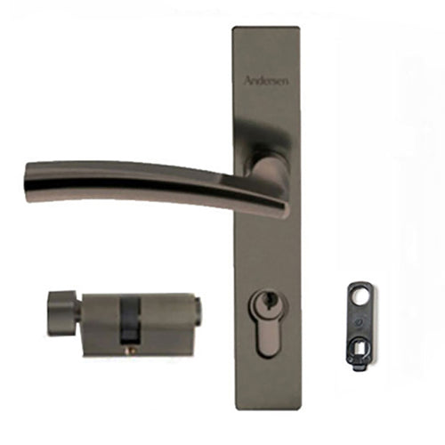 Andersen Modern 3-Point Lock, Storm Door Hardware, Kwikset Key - Andersen Modern 3-Point Lock, Storm Door Hardware, Kwikset Key
